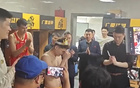 孫銘徽慶生，廣廈大勝后歡慶，許愿后躺砸蛋糕，冰袋護腳踝。